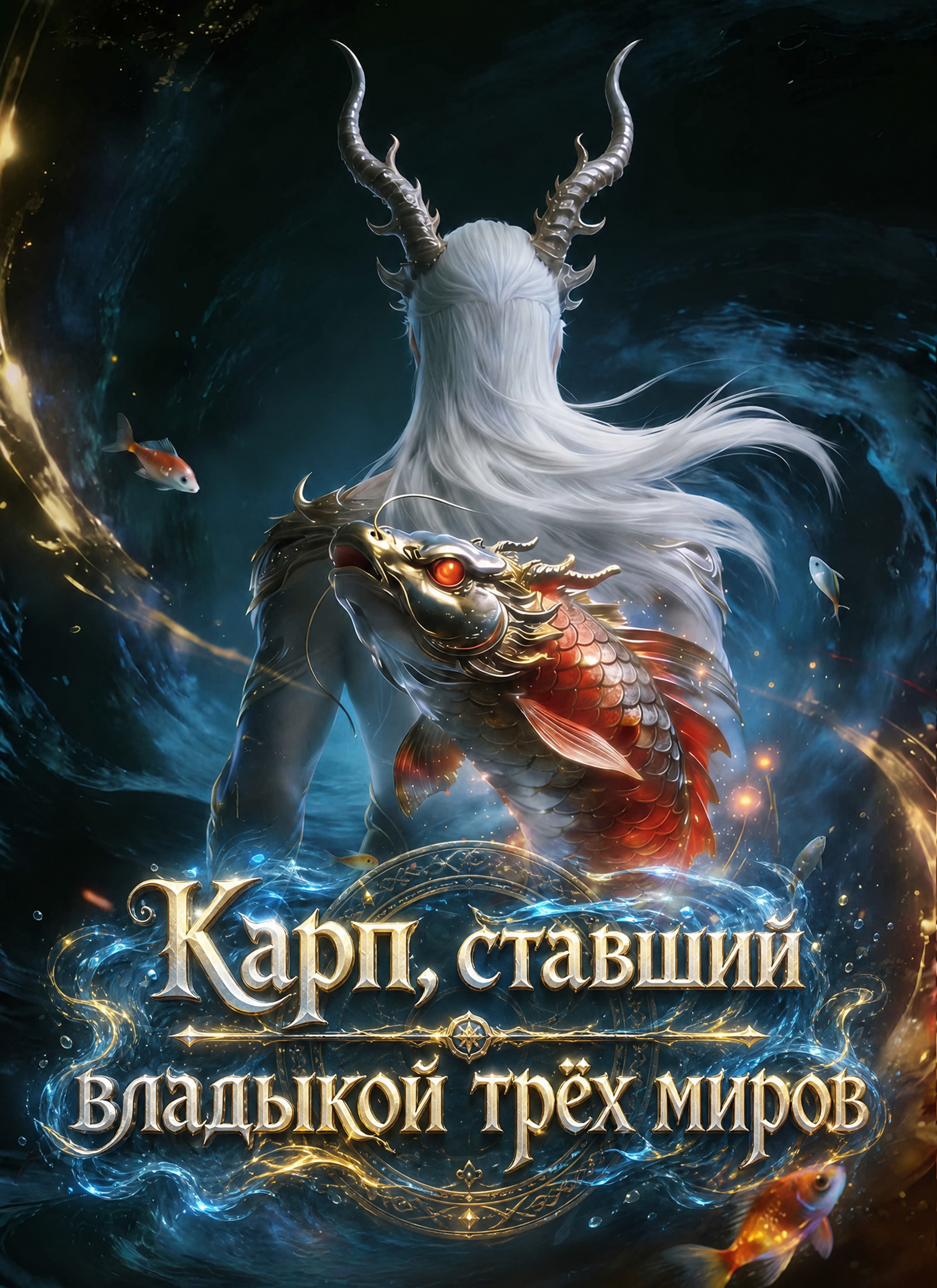 Poster Карп, ставший владыкой трёх миров