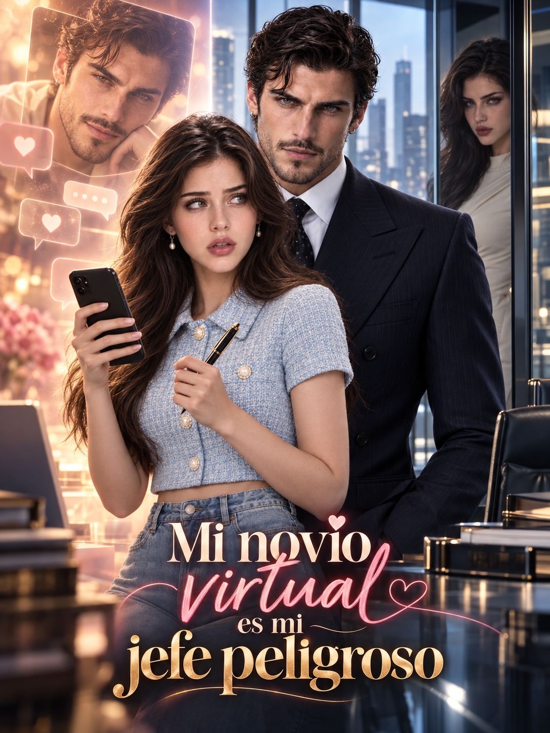 Poster Mi novio virtual es mi jefe peligroso